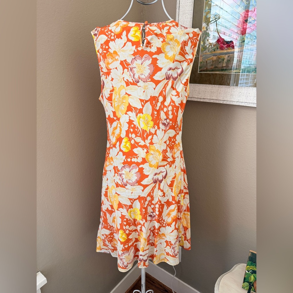 Dôen Alamere 💯 Silk Dress in the Sienna Anemone Bloom print size S - Picture 2 of 8